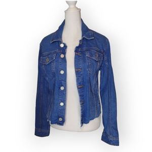 BLANKNYC RICH BLUE DENIM BUTTON UP JACKET SIZE MEDIUM